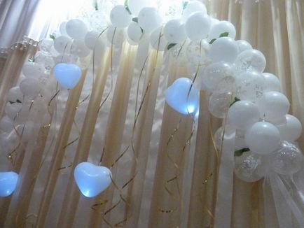 Використання світлодіодів в весільному оформленні кулями - компанія чарівник (казань)