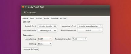 Cum se schimbă fontul în ubuntu