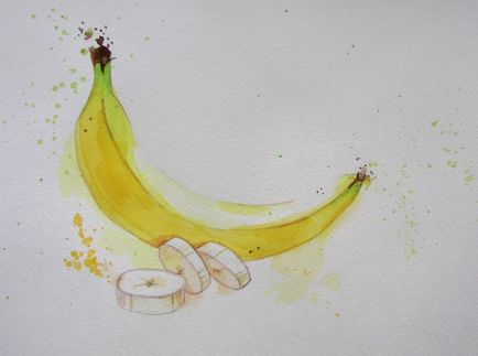 Hogyan kell felhívni a banán akvarell linteum
