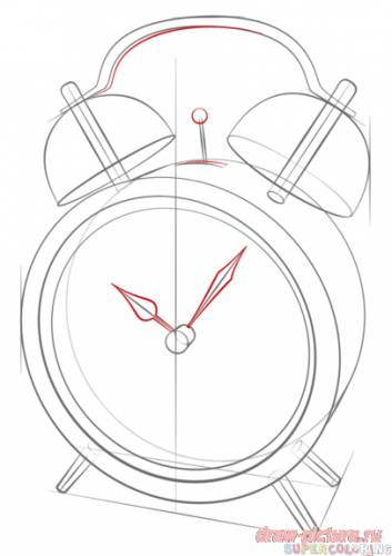 Cum de a desena un ceas cu alarmă în creion pas cu pas