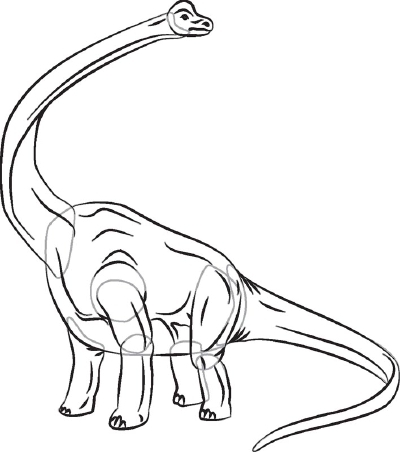 Cum de a desena un dinozaur brachiosaur în etape 2