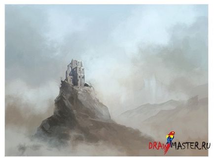 Cum de a desena ruinele unui castel ruinat - pictura mat