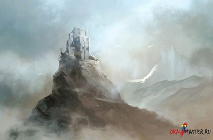 Cum de a desena ruinele unui castel ruinat - pictura mat
