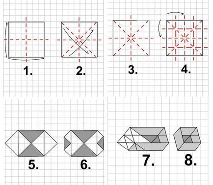 Hogyan készítsünk karton origami - origami kezdők és gyermekek origami