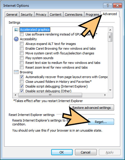 Як видалити internet explorer redirect virus