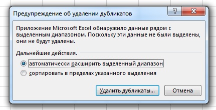 Як в ms excel прибрати дублікати, softarm