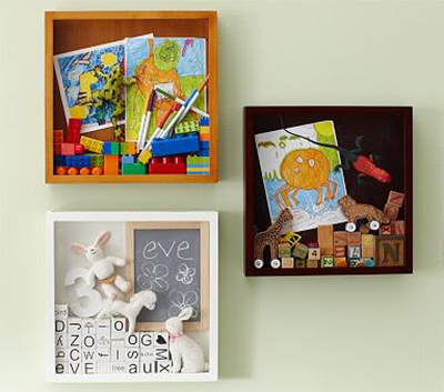 Kokokokids displaying kids art and storage ideas