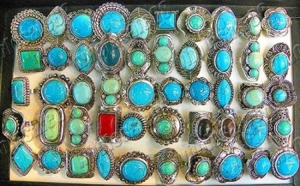 Turquoise пръстен (47 снимки) Изключително голям модел със зелен тюркоаз спаси и защити