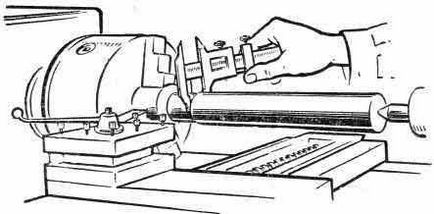 Controlul și măsurarea în timpul canelării canelurilor - lucrează pe un strung