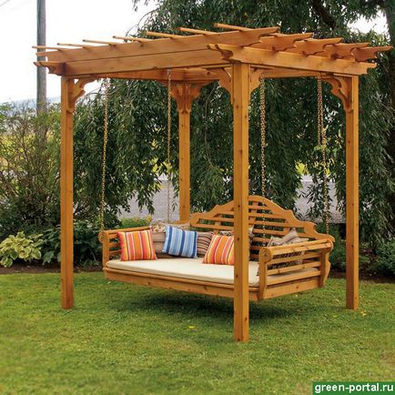 Bed-swing pentru a oferi odihnă între cer și pământ - design peisaj cu mâinile lor