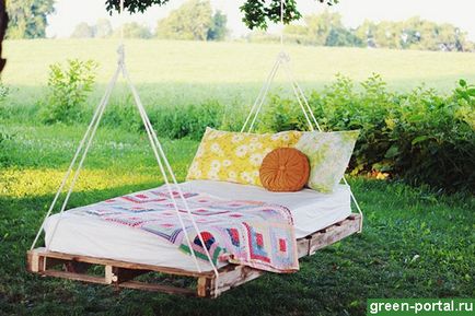 Bed-swing pentru a oferi odihnă între cer și pământ - design peisaj cu mâinile lor