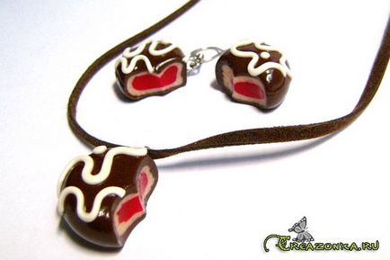 Pandantive - dulciuri de ciocolată - din plastic, hobby fabrica