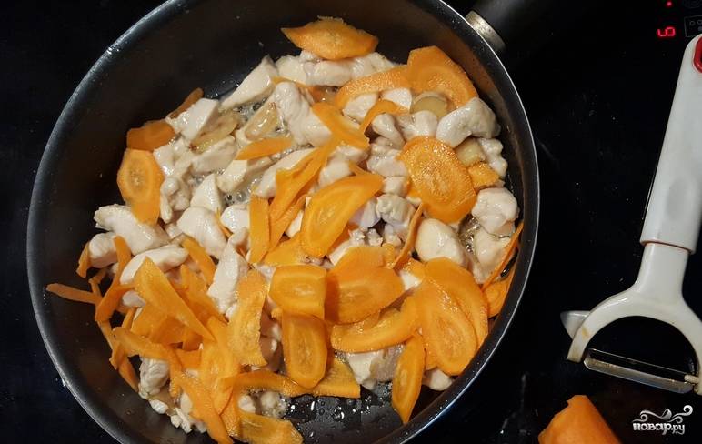 Csirke édes-savanyú mártással szezámmag - lépésről lépésre recept fotók