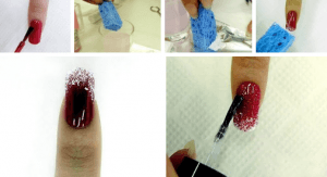 Манікюр за допомогою губки, фото манікюру зробленого губкою, манікюр зроблений губкою
