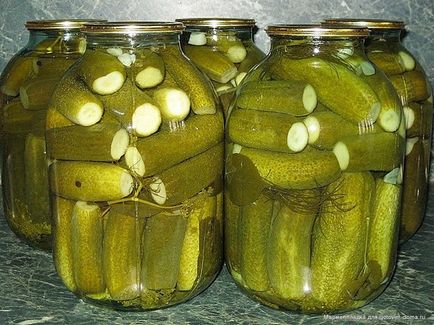 Pickles a téli egyliteres és 3 literes kanna, sterilizálás nélküli, receptek képekkel