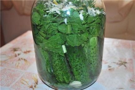 Pickles a téli egyliteres és 3 literes kanna, sterilizálás nélküli, receptek képekkel
