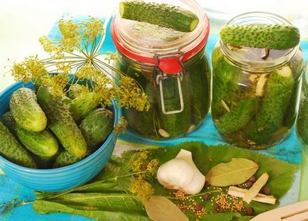 Pickles a téli egyliteres és 3 literes kanna, sterilizálás nélküli, receptek képekkel