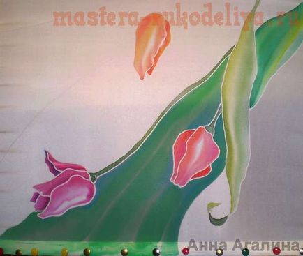 Майстер-клас по батику тюльпановий шарфик
