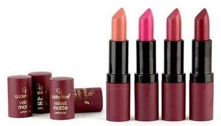 Матова губна помада golden rose олівець і рідка, палітра, velvet matte, відгуки