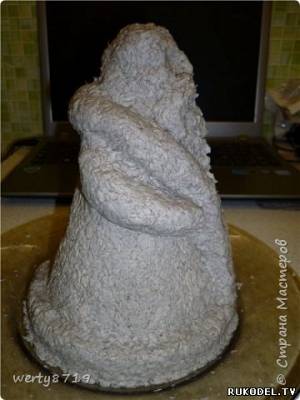 Articole de Anul Nou Moș Crăciun și Snow Maiden de la papier-mache, cu mâinile lor - Cadouri de Anul Nou - la