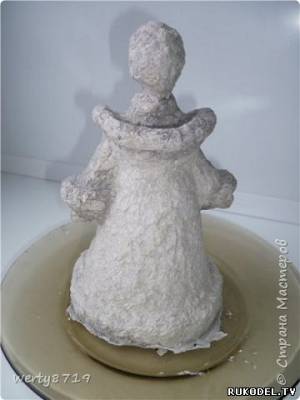 Articole de Anul Nou Moș Crăciun și Snow Maiden de la papier-mache, cu mâinile lor - Cadouri de Anul Nou - la