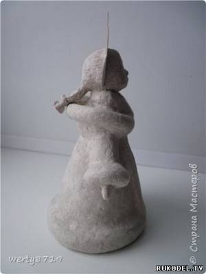 Articole de Anul Nou Moș Crăciun și Snow Maiden de la papier-mache, cu mâinile lor - Cadouri de Anul Nou - la