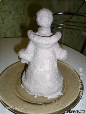 Articole de Anul Nou Moș Crăciun și Snow Maiden de la papier-mache, cu mâinile lor - Cadouri de Anul Nou - la