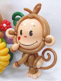 Maimuță din bile - o jucărie distractivă pentru un copil