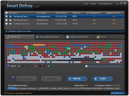 Áttekintés IObit smartdefrag programot merevlemez -Defragmentatsiya