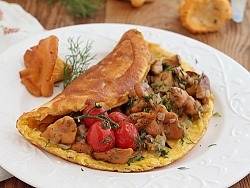 Omelet cu pâine într-o tigaie (rețetă cu fotografie)