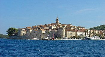 Korcula Island (Horvátország), többit a sziget Korcula partjai, időjárás, éttermek,