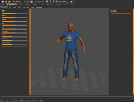 Caracterul pentru blender cu makehuman