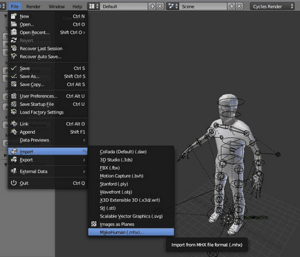 Персонаж для blender з makehuman