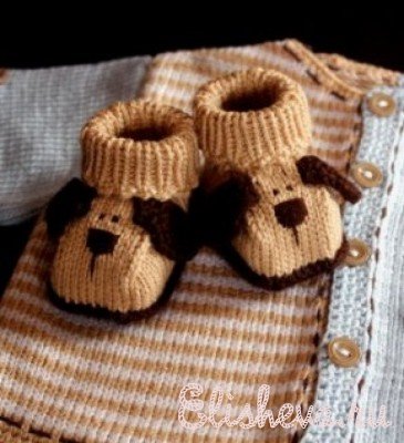 Booties-cățeluș tricotate ace de tricotat, blog