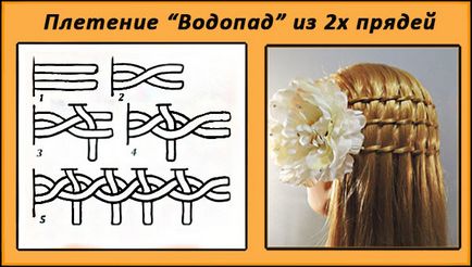 Плетіння волосся на довгі і середні волосся схеми і фото