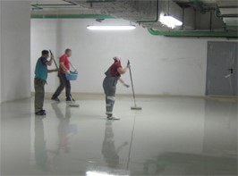 Підготовка підстави під полімерні покриття, стяжка підлоги ціна за метр роботи