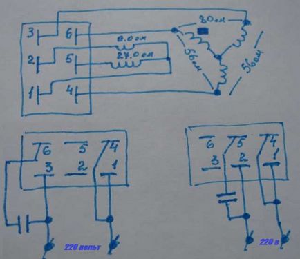 Conectarea motorului mașinii la 220 V