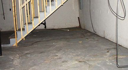 Etajul în subsolul garajului cum se face o podea în garajul de pivniță de beton, fotografii și video