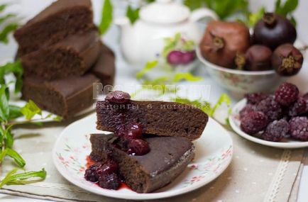 Lean csokoládé manna a víz a növényi olaj, a recept lépésről lépésre fotók, minden étkezés