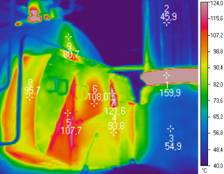 Practica de aplicare a diagnosticării termice a imaginilor pentru echipamentele termoelectrice în timpul procesului