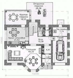 Proiecte si interioare de case din lemn combinate si din lemn in stil cabana