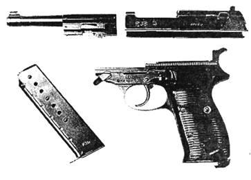 Piese de lucru și mecanisme ale pistolului 
