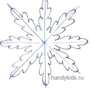 Розмальовки сніжинки і способи їх виконання