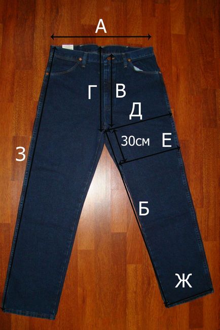 розміри джинсів