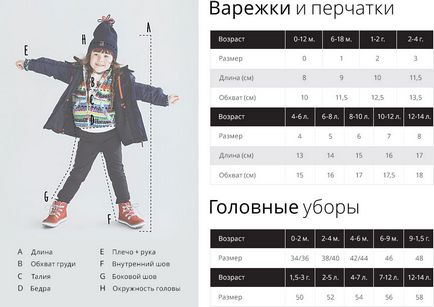 Розмірна сітка дитячого одягу reima, як правильно підібрати розмір