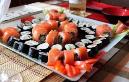 Recept rizs sushi multivarka, titkos összetevőket és a választás