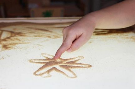 Desenarea nisipului pe sticlă pentru copii, o masă pentru desen cu nisip iluminat