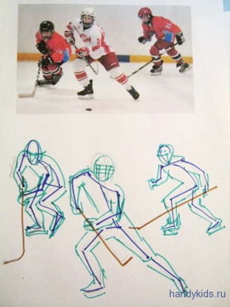 Малюнок на тему хокей