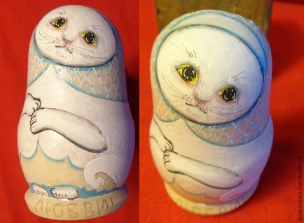 Розпис сувенірного магніту «кішка-наречена» - ярмарок майстрів - ручна робота, handmade