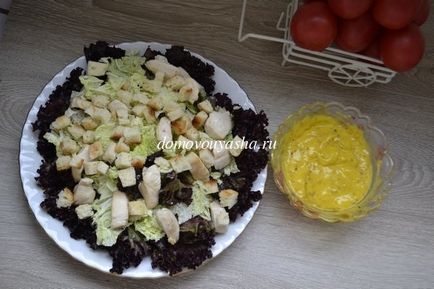 Salata de Caesar - cu gust, varza, carne de pui si rosii, cunostinte populare din